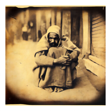 "WORKER'S REST" başlıklı Dijital Sanat Josep Domènech tarafından, Orijinal sanat, AI tarafından oluşturulan görüntü Karton ü…