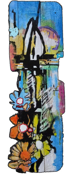 Peinture intitulée "THAU-THÈME- (TOT 33)" par Claude Géan, Œuvre d'art originale, Acrylique