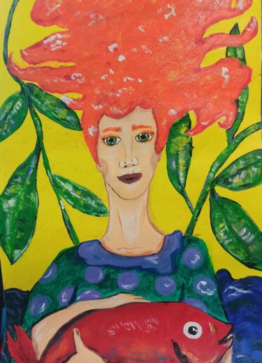 Peinture intitulée ""Быть личностью - н…" par Ekaterina Mosina, Œuvre d'art originale, Acrylique