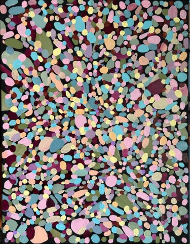 Large abstract pointillism colorful painting 绘画 标题为“Large abstract poin…” 由Julia Brinkfrau, 原创艺术品, 丙烯
