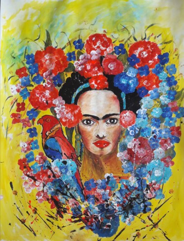 绘画 标题为“Frida toujours” 由Christiane Guerry, 原创艺术品, 丙烯