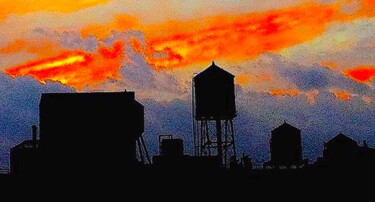 摄影 标题为“Clouds & Cityscape…” 由Ken Lerner, 原创艺术品, 数码摄影