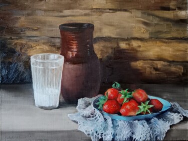 Peinture intitulée "country still life" par Liudmila Rabinovich, Œuvre d'art originale, Huile