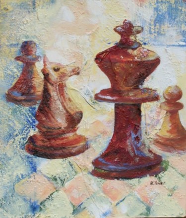 Peinture intitulée ""still life!"" par Anne-Frédérique Ferret, Œuvre d'art originale, Huile