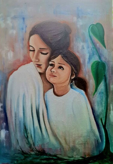 제목이 "احتواء الطفل"인 미술작품 Israa Farwati로, 원작, 기름
