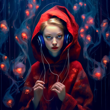 The sound of another world - No. 1 "The sound of anothe…" başlıklı Dijital Sanat Andrea Tscherbner tarafından, Orijinal sanat, AI tarafından oluşturulan görüntü