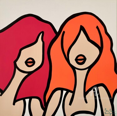 Pintura titulada "Sorbet Passion" por Caroline Montigneaux, Obra de arte original, Acrílico Montado en Bastidor de camilla d…