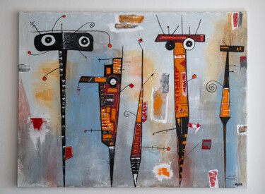 Peinture intitulée "Family" par Fabien Valour (weytok), Œuvre d'art originale, Acrylique Monté sur Châssis en bois