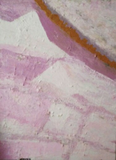 Mirage ,les salins ,les remparts - bis- Painting titled "Mirage ,les salins…" by Claudie Savelli (CLAUDIE-SAVELLI-CLAUDIA), Original Artwork, Acrylic Mounted on Woo…