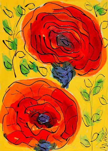 Pintura intitulada "Close up" por Jean Mirre, Obras de arte originais, Óleo