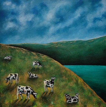 제목이 "Mountain Lake"인 미술작품 Надежда Опекунова (Lillas_art)로, 원작, 기름