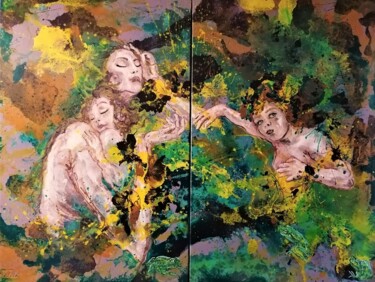 Peinture intitulée "Latone exaucée" par Adélaïde Andreu Leferme, Œuvre d'art originale, Acrylique Monté sur Châssis en bois