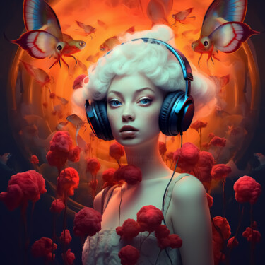 数字艺术 标题为“The sound of anothe…” 由Andrea Tscherbner, 原创艺术品, AI生成的图像