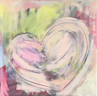 Herzens Liebe Abstraktion - Heart Love Abstraction 绘画 标题为“Herzens Liebe Abstr…” 由Susanna Schorr, 原创艺术品, 丙烯 安装在木质担架架上