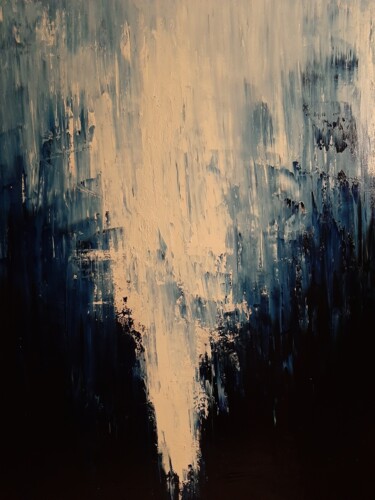 Peinture intitulée "Bleu vertige 2" par Patrice Poidevin, Œuvre d'art originale, Huile