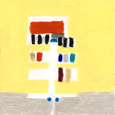 Disegno intitolato "Séchoir" da Guillaume Chocu (YAUME-C), Opera d'arte originale, Pastello Montato su Pannello di legno