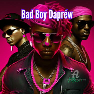 Digitale Kunst getiteld "Bad Boy Dapréw" door Rice Chelieuofficiel, Origineel Kunstwerk, AI gegenereerde afbeelding