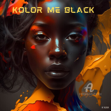Digitale Kunst getiteld "Kolor Me Black" door Rice Chelieuofficiel, Origineel Kunstwerk, AI gegenereerde afbeelding