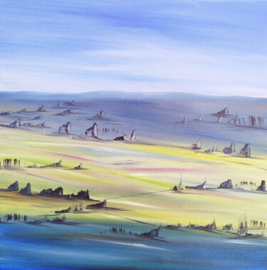 Schilderij getiteld "LEGGEREZZA" door Ilaria Sperotto, Origineel Kunstwerk, Olie Gemonteerd op Frame voor houten brancard