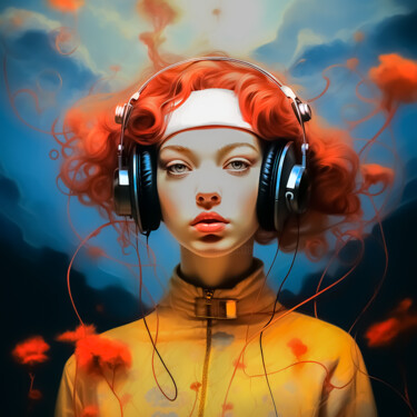 The sound of another world - No. 4 "The sound of anothe…" başlıklı Dijital Sanat Andrea Tscherbner tarafından, Orijinal sanat, AI tarafından oluşturulan görüntü