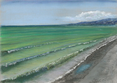 Рисунок под названием "Sea №33(Pastel)" - Elena Petrova, Подлинное произведение искусства, Пастель