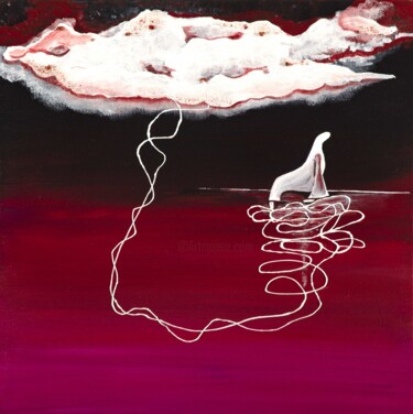 「Confiance」というタイトルの絵画 Milegによって, オリジナルのアートワーク, アクリル ウッドストレッチャーフレームにマウント