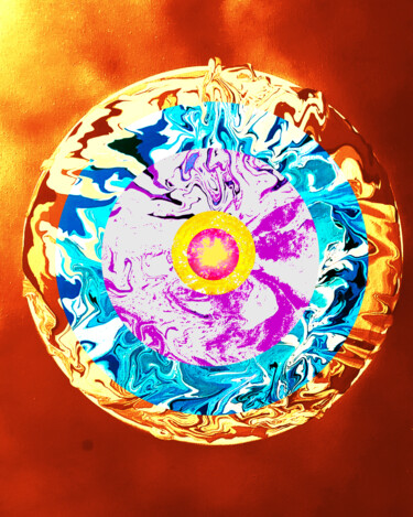 数字艺术 标题为“Ball Burst - Sepia…” 由Troy Wilson-Ripsom, 原创艺术品, 数字拼贴