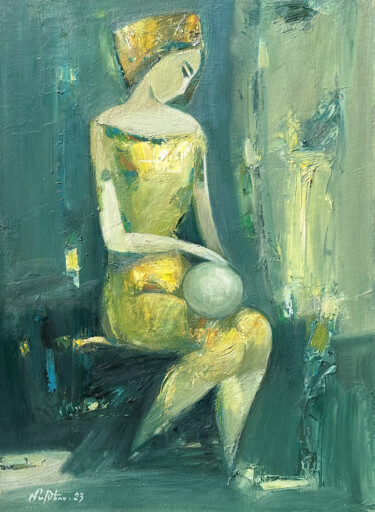 Solace in Dreams Painting titled "Solace in Dreams" by Mateos Sargsyan, Original Artwork, Oil Mounted on Wood Stretcher frame