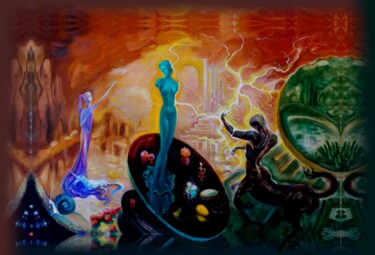 数字艺术 标题为“Плач единорога” 由Varu Kadis, 原创艺术品, 数字油画
