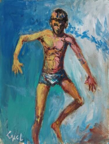 绘画 标题为“Portrait 206” 由Giorgos Nicolaou (Gncl), 原创艺术品, 丙烯