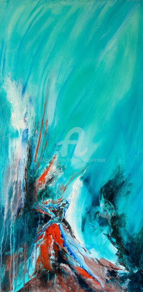 Passage secret d'espérance Peinture intitulée "Passage secret d'es…" par Françoise Dugourd-Caput, Œuvre d'art originale, Acrylique Monté sur Châssis en…
