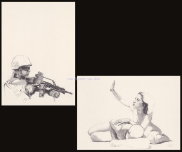 「"0:16"」というタイトルの描画 Walter Roosによって, オリジナルのアートワーク, 鉛筆