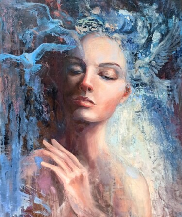 Malerei mit dem Titel "From Darkness to Li…" von Alyona Masterkova, Original-Kunstwerk, Öl Auf Keilrahmen aus Holz montiert
