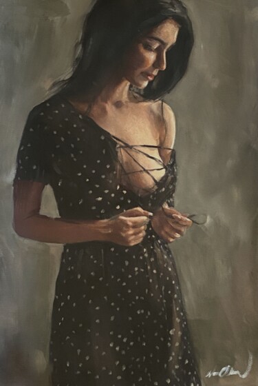 Pintura titulada "'Unfolding Her Wing…" por William Oxer, Obra de arte original, Oleo Montado en Cartulina