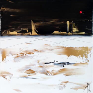 Peinture intitulée "New horizons" par Mikha, Œuvre d'art originale, Acrylique Monté sur Châssis en bois