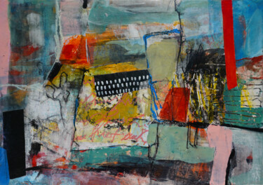 Painting titled "Breeze In Piedmont" by Marilena Zahiu, Original Artwork, Acrylic Mounted on Cardboard