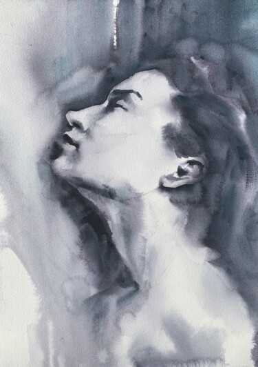Malerei mit dem Titel "After the night , w…" von Oxana Luky, Original-Kunstwerk, Aquarell