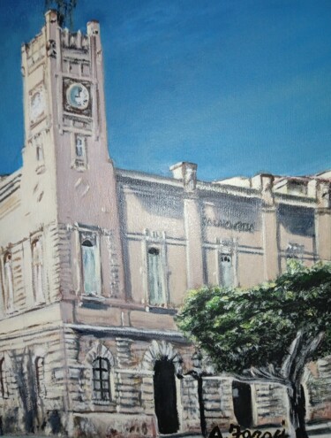 제목이 "Palazzo di città a…"인 미술작품 Angelo Faraci로, 원작, 아크릴