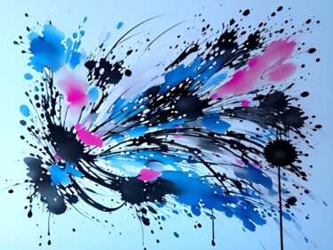 数字艺术 标题为“Colorful splash” 由Miguel Marques, 原创艺术品, AI生成的图像