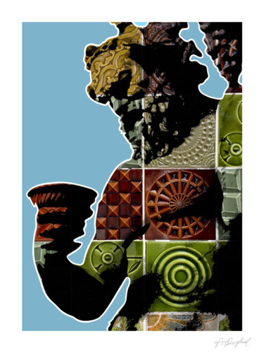 Arts numériques intitulée "Caeruléum" par Raphaël André, Œuvre d'art originale, Collage numérique