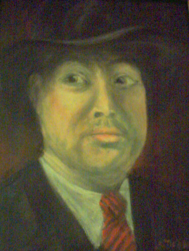 Schilderij getiteld "Wiktor" door Barbara Przyborowska, Origineel Kunstwerk, Olie Gemonteerd op artwork_cat.