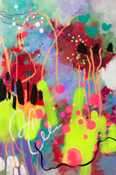 Les îles flottantes Painting titled "Les îles flottantes" by Chantal Proulx, Original Artwork, Acrylic Mounted on Wood Stretcher frame