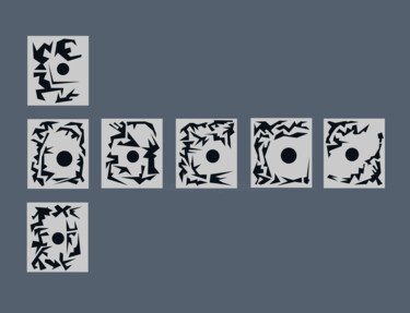 数字艺术 标题为“Abstract Sequence*” 由Gerald Shepherd F.F.P.S., 原创艺术品, 数字油画