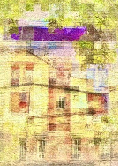 数字艺术 标题为“Au bon vignoble fra…” 由Marcelle Delacité, 原创艺术品, 数字油画