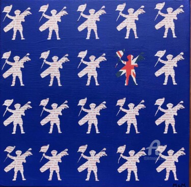 Collages intitulée "Touquenglish" par Antoine Maume, Œuvre d'art originale, Collages Monté sur Châssis en bois
