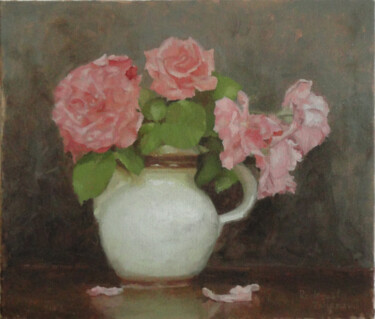 Five Roses Painting titled "Five Roses" by Radosveta Zhelyazkova, Original Artwork, Oil