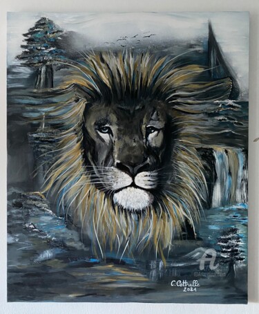 Peinture intitulée "Une force de la nat…" par Christelle Cottrelle, Œuvre d'art originale, Acrylique Monté sur Châssis en bo…