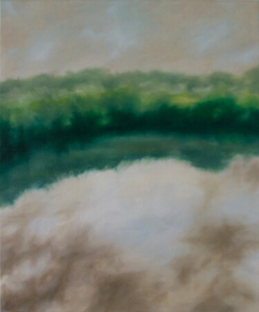 Painting titled "VEGETAL 28 ou Calme…" by Marc Barn, Original Artwork, Oil