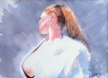 Pintura intitulada "Eblouissante" por Cedric Brancourt, Obras de arte originais, Aquarela