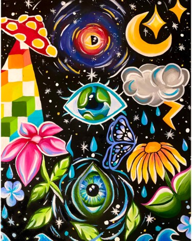 数字艺术 标题为“Within worlds” 由Tawnie Martinez (Earthjem), 原创艺术品, 丙烯